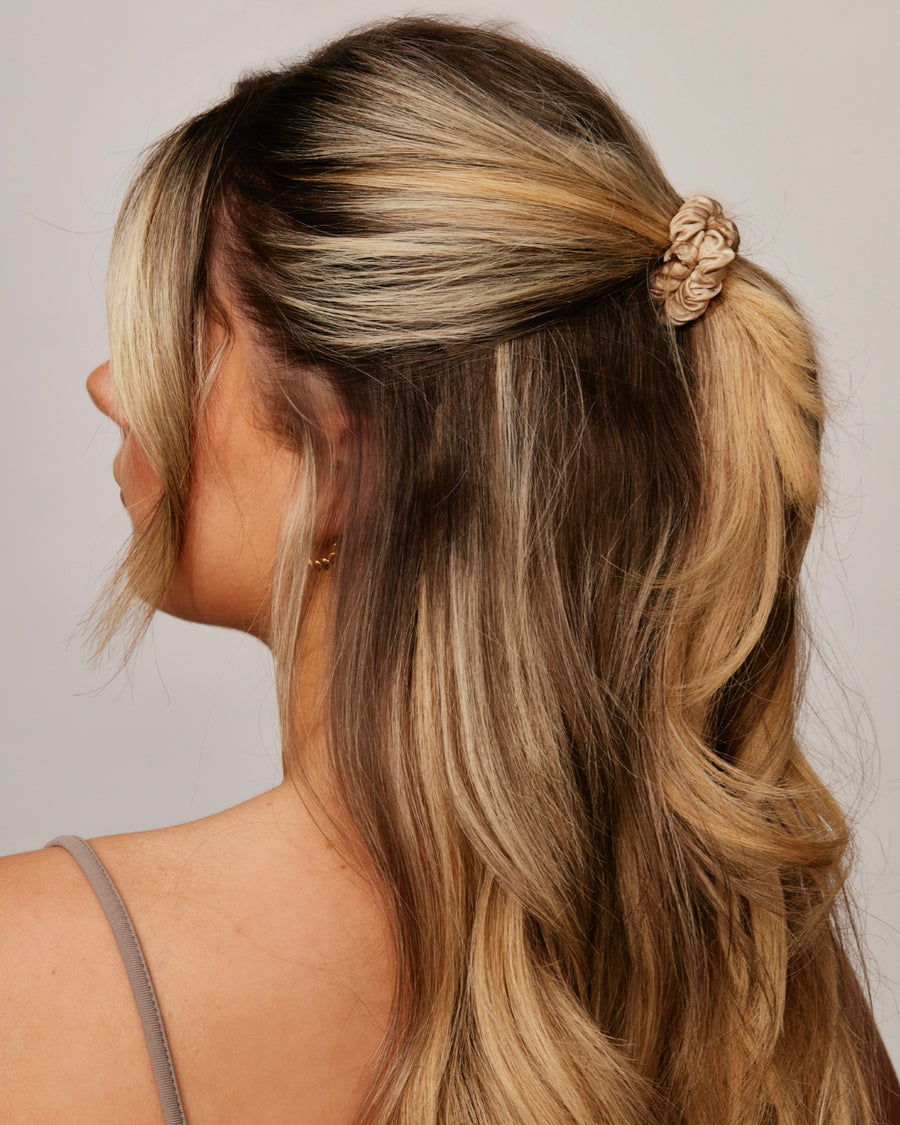 Blonde Silk Hair Scrunchies